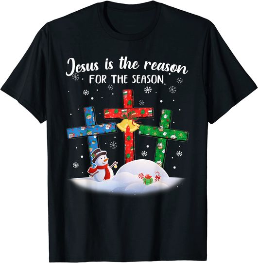 Discover Jesus Is The Reason For The Season Christian Christmas T-Shirt