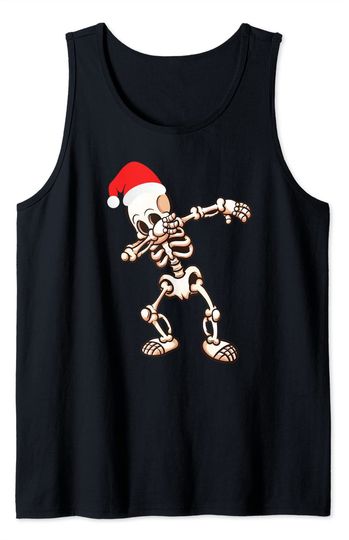 Discover Skeleton Santa Christmas Tank Top