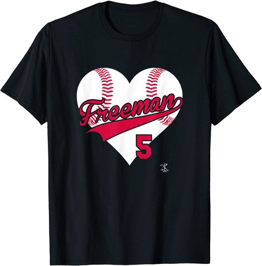 Discover Freddie Freeman Baseball Heart Gameday T-Shirt
