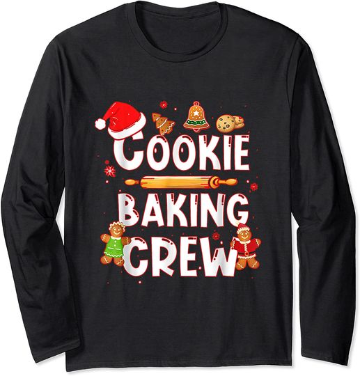 Discover Christmas Cookie Baking Crew Family Xmas Long Sleeve