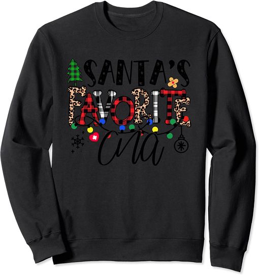 Discover Merry Christmas Nurse Crew RN Santa's Favorite CNA Sweatshirt