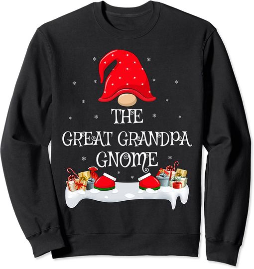 Discover Matching Family Group Great Grandpa Gnome Christmas Sweatshirt