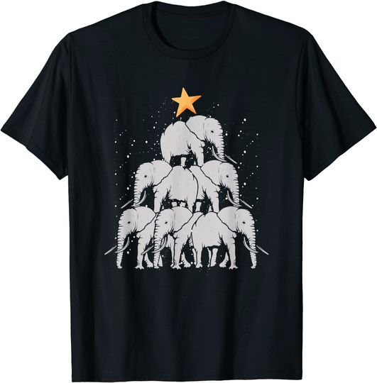 Discover Elephants Christmas Tree Ornaments Cute Animal Xmas Costume T-Shirt