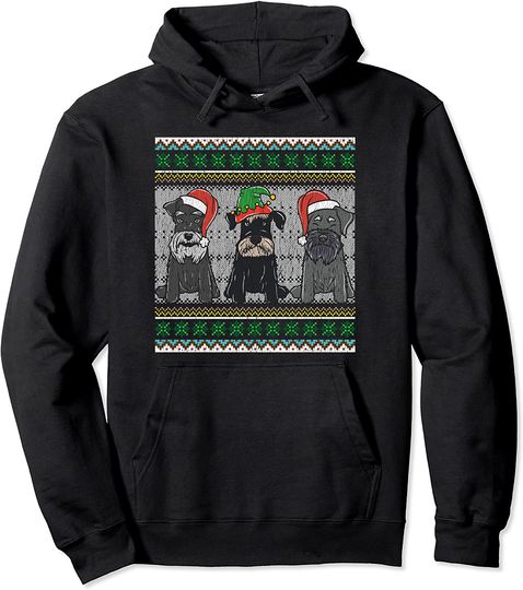 Discover Christmas Schnauzer Dog Pullover Hoodie