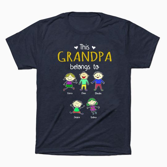 Discover Personalized Dad Grandpa T Shirt, Fathers Day Gifts, Grandpa's Gift