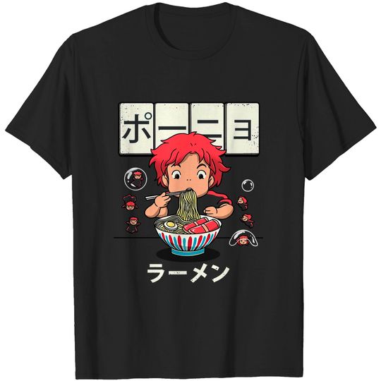 Discover Ponyo Goldfish Ramen T Shirt