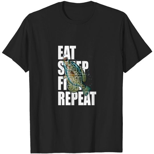 Discover Old Glory Eat Sleep Fish Repeat Crappie Mens Soft T Shirt