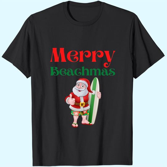 Discover Merry Beachmas Surfing At The Beach Classic T-Shirts