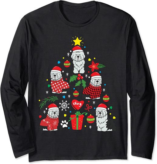 Discover Old English Sheepdog Sheepie Christmas Ornament Tree Gift Long Sleeve
