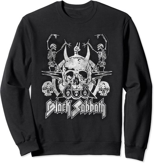 Discover Black Sabbath  Vintage Dancing Skeletons Sweatshirt