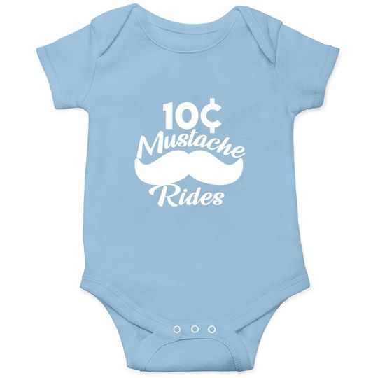 Discover Mustache 10 Cent Rides, Graphic Novelty Adult Humor Sarcastic Funny Baby Bodysuit