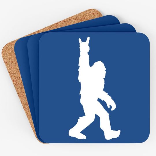 Discover Funny Bigfoot Rock and Roll Sasquatch Coasters