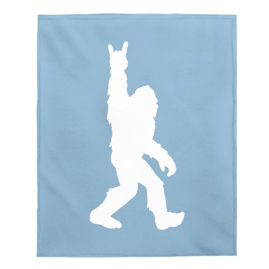 Discover Funny Bigfoot Rock and Roll Sasquatch Baby Blankets