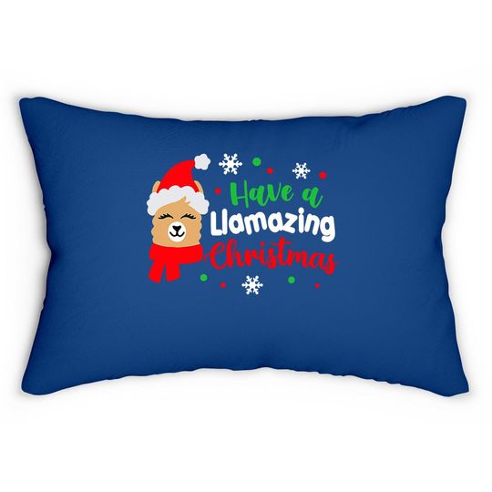 Discover Have A Llamazing Christmas Santa Hat Pillows