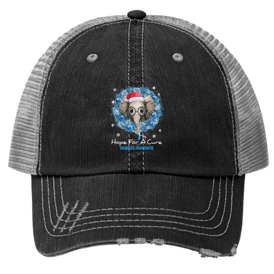 Discover Elephant Hope For A Cure Diabetes Awareness Trucker Hats