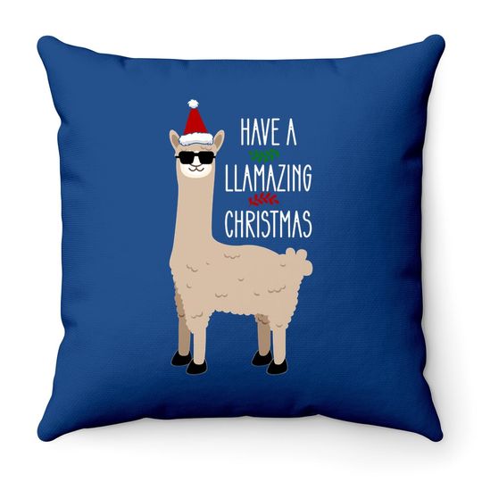Discover Have A Llamazing Christmas 2021 Throw Pillows