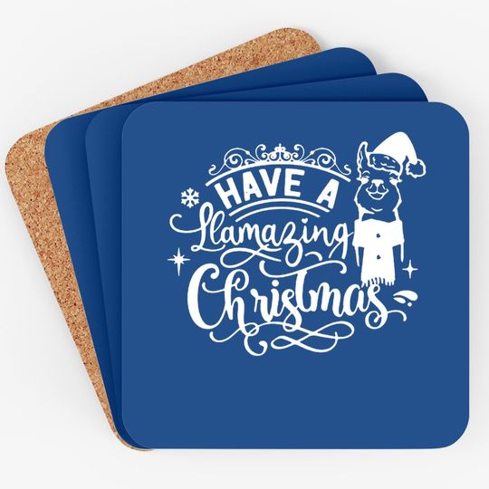 Discover Have A Llamazing Christmas Design Coasters