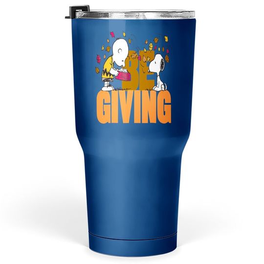Discover Peanuts Snoopy Charlie Brown Thanksgiving Tumbler 30 Oz