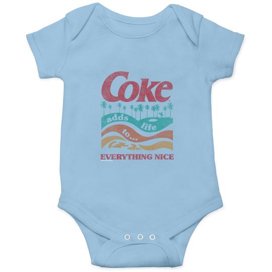 Discover Retro Coke Adds Life Surf And Sun Graphic Baby Bodysuit