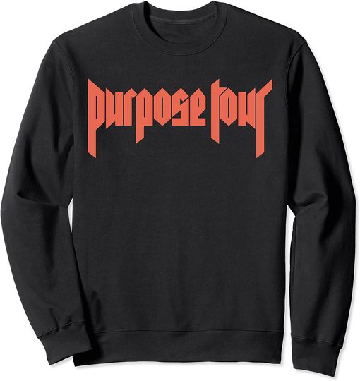 Discover Justin Bieber  Purpose Tour Cross Dateback Sweatshirt