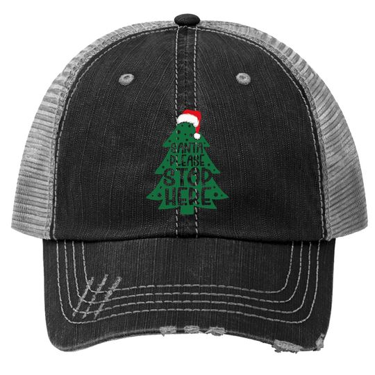 Discover Santa Stops Here In Days Trucker Hats