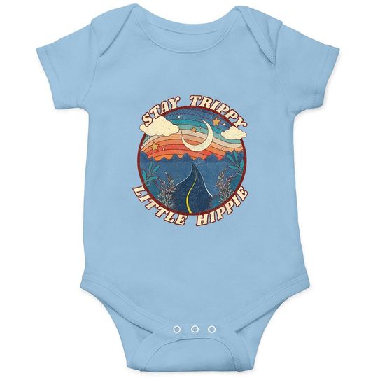 Discover Stay Trippy Little Hippie Funny Peace Love Hippy Gift Baby Bodysuit