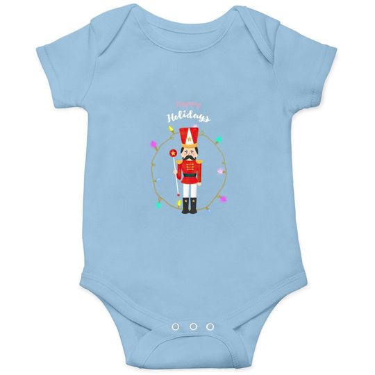 Discover Christmas Nutcracker Solider Happy Holiday Classic Baby Bodysuit