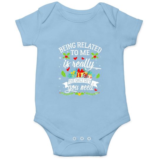 Discover Being Related To Me Funny Christmas Family Pajamas Classic Baby Bodysuit