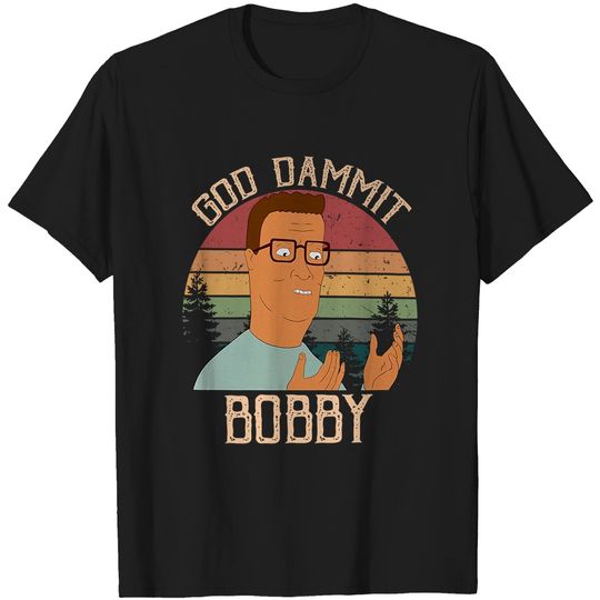 Discover King of The Hill Bobby Hill God Dammit Bobby Circle Tshirt
