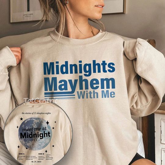 Discover Taylor Meet Me At Midnight Sweatshirt, Taylor New Album Midnight Sweatshirt