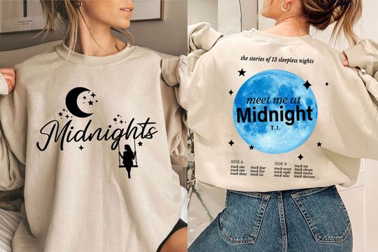 Discover Taylor Meet Me At Midnight Sweatshirt, Taylor New Album Midnight Sweatshirt