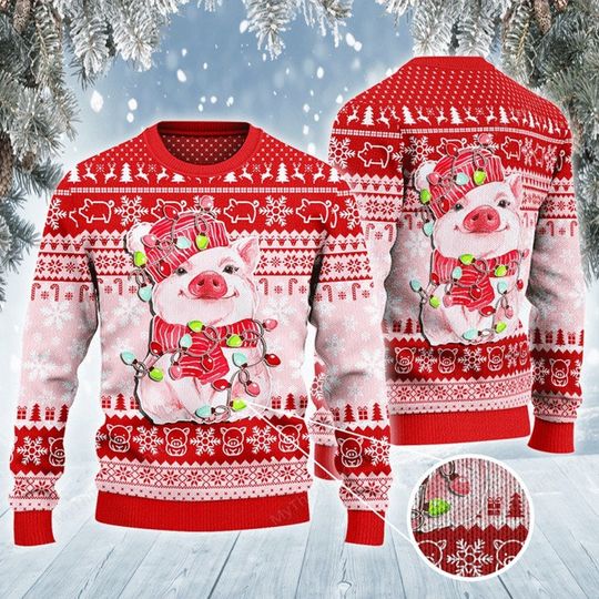 Discover Pig Christmas 3D Ugly Christmas Sweater