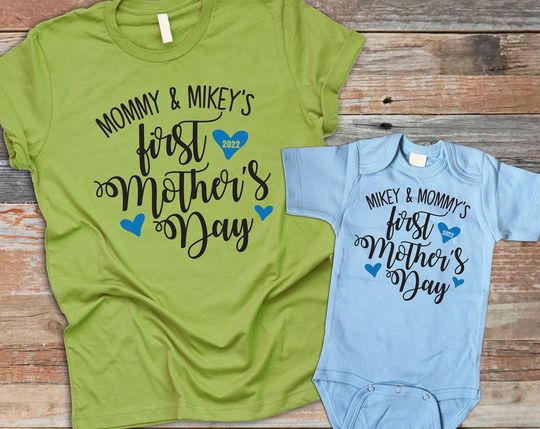 Discover First Mother's Day Personalized Mommy and Me Shirt