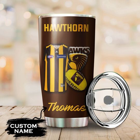 Discover AFL Hawthorn Hawks Custom Name Stainless Steel Tumbler