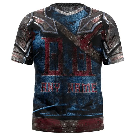 Los Angeles Clipperss Custom Name Number Warrior Armor T-Shirt