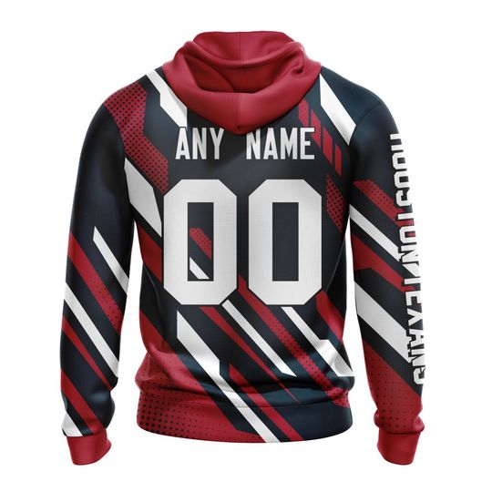 football Houston Texanss Custom Name Number MotoCross Concept Pullover Hoodie