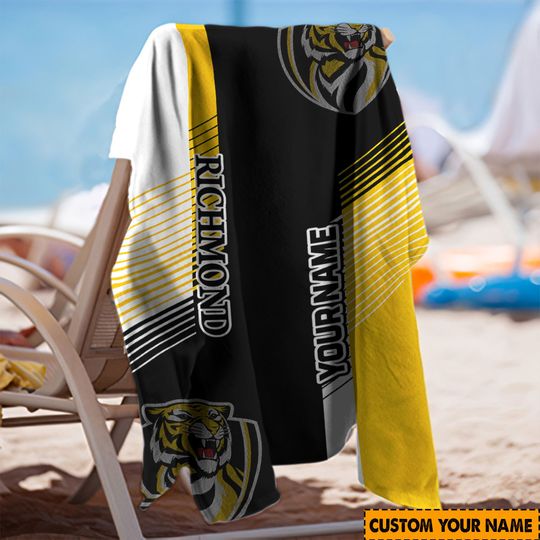 Discover AFL Richmond Tigers Custom Name Beach Towel