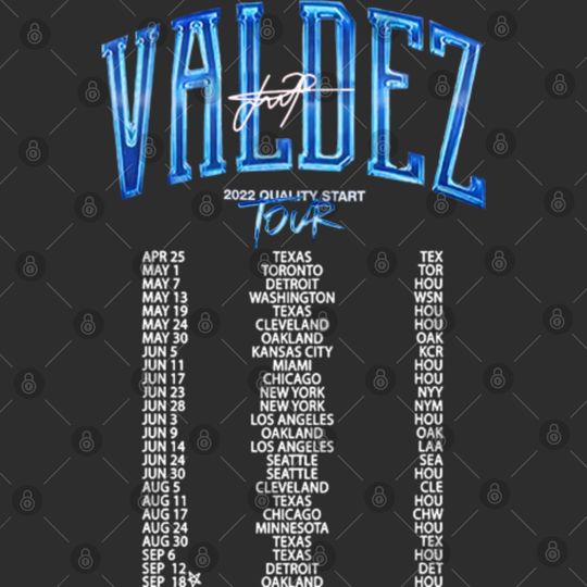 The Framber Valdez 2022 Quality Start Tour T-Shirt