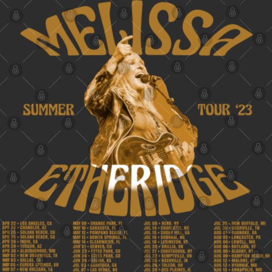 Melissa Etheridge Summer Tour 2023 Double Sided Tank Tops