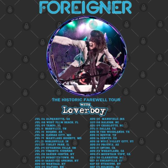 Foreigner 2023 Concert Double Sided Tank Tops, Foreigner The Histroric Farewell Tour 2023 Double Sided Tank Tops