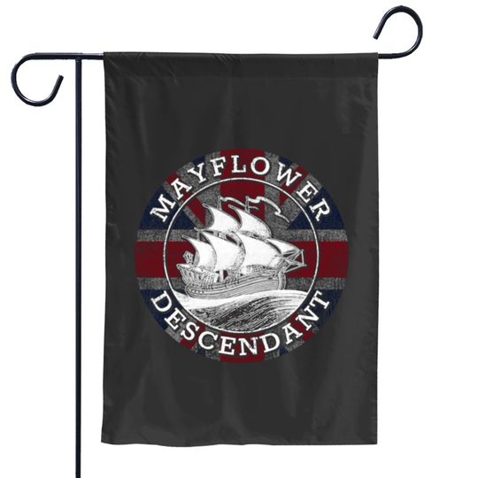 Mayflower Descendant Distressed Union Jack Garden Flags Garden Flags