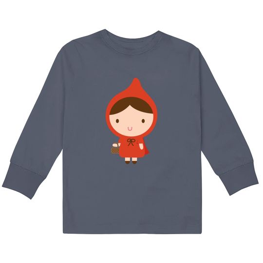 cute little red riding hood Kids Long Sleeve T Shirts