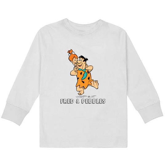 The Flintstones | Fred & Pebbles Flintstone Kids Long Sleeve T Shirts