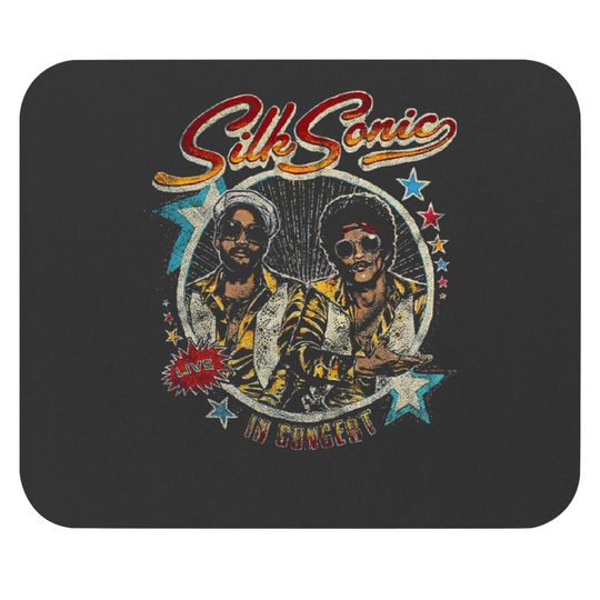 Silk Sonic Vintage Mouse Pads, Silk Sonic Mouse Pads, Silk Sonic Band Mouse Pads