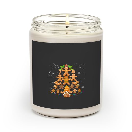 Jolly Gingerbread Christmas Tree Gingerbread Decor Scented Candles