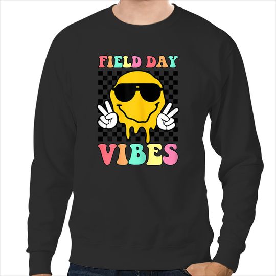 Field Day Vibes Summer Teacher Kids Last Day Of School Kids  Gifts Sweatshirts
