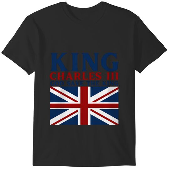 King Charles III, God Save the King, Union Jack Flag Coronation 2023 T-Shirts