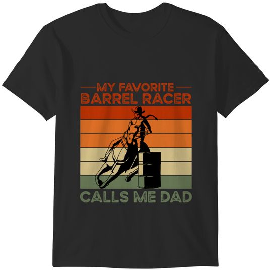 Barrel Racer Dad Western Rodeo Barrel Racing T-Shirts