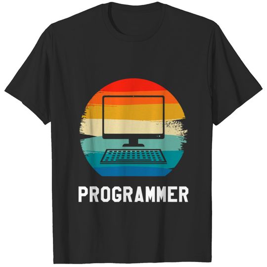Retro Vintage Programmer Computer Programming 1 T-Shirts