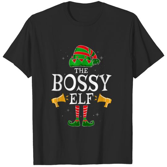 The Bossy Elf Group Matching Family Christmas Holiday Funny T-Shirts